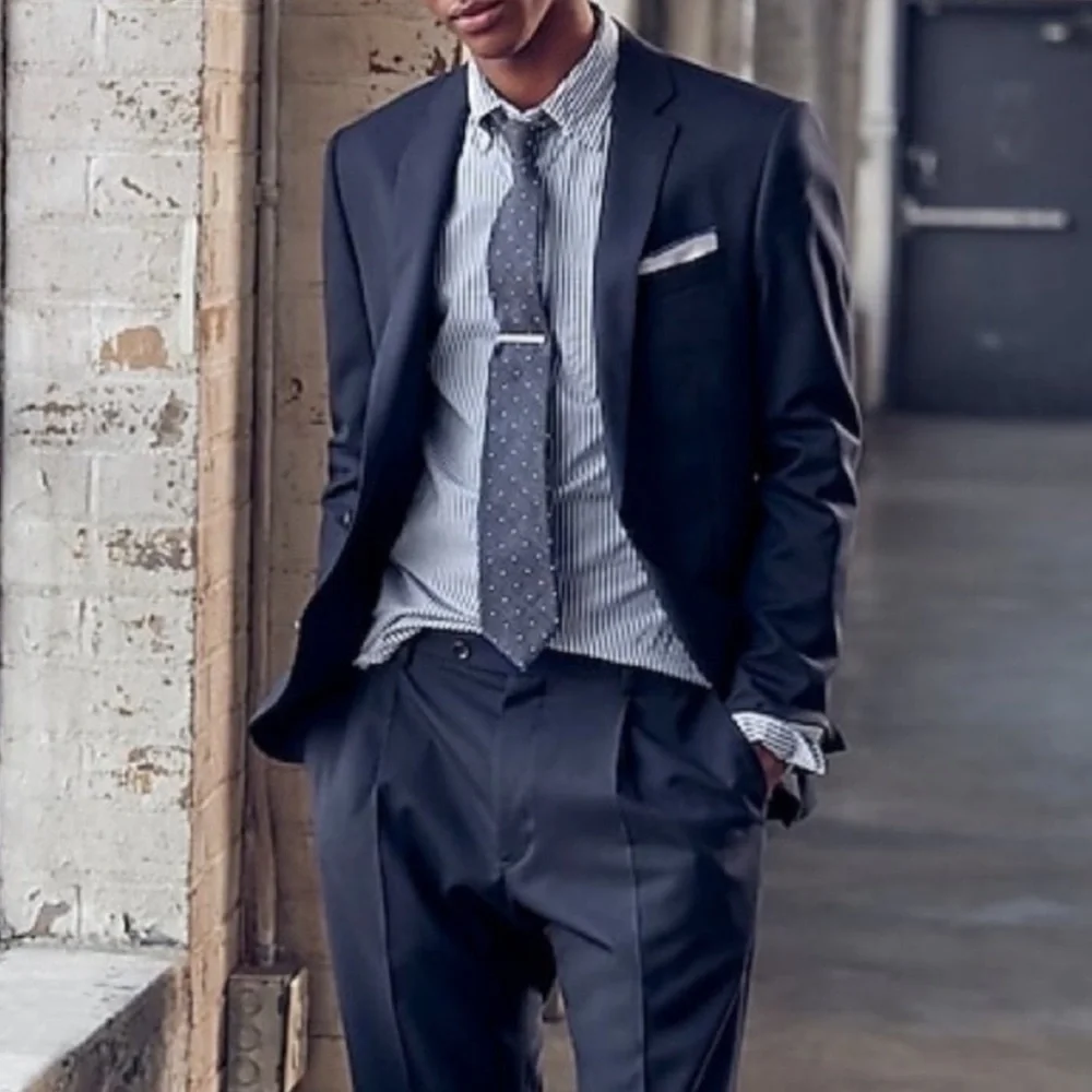 Hickey Freeman Loro Piana Tasmanian Super 130’s Blazer‎ in Blue Tailor Made